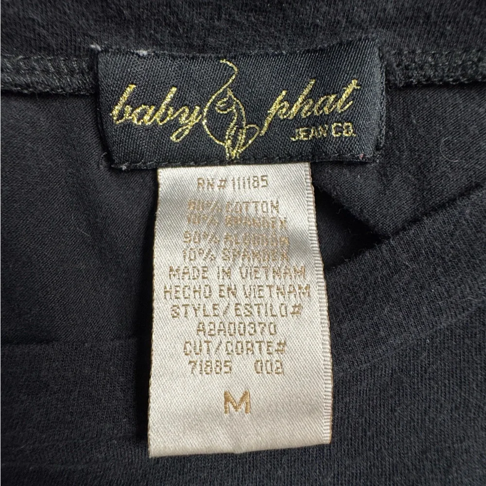 Baby Phat women’s  Black Long Sleeve Top - Picture 5 of 5